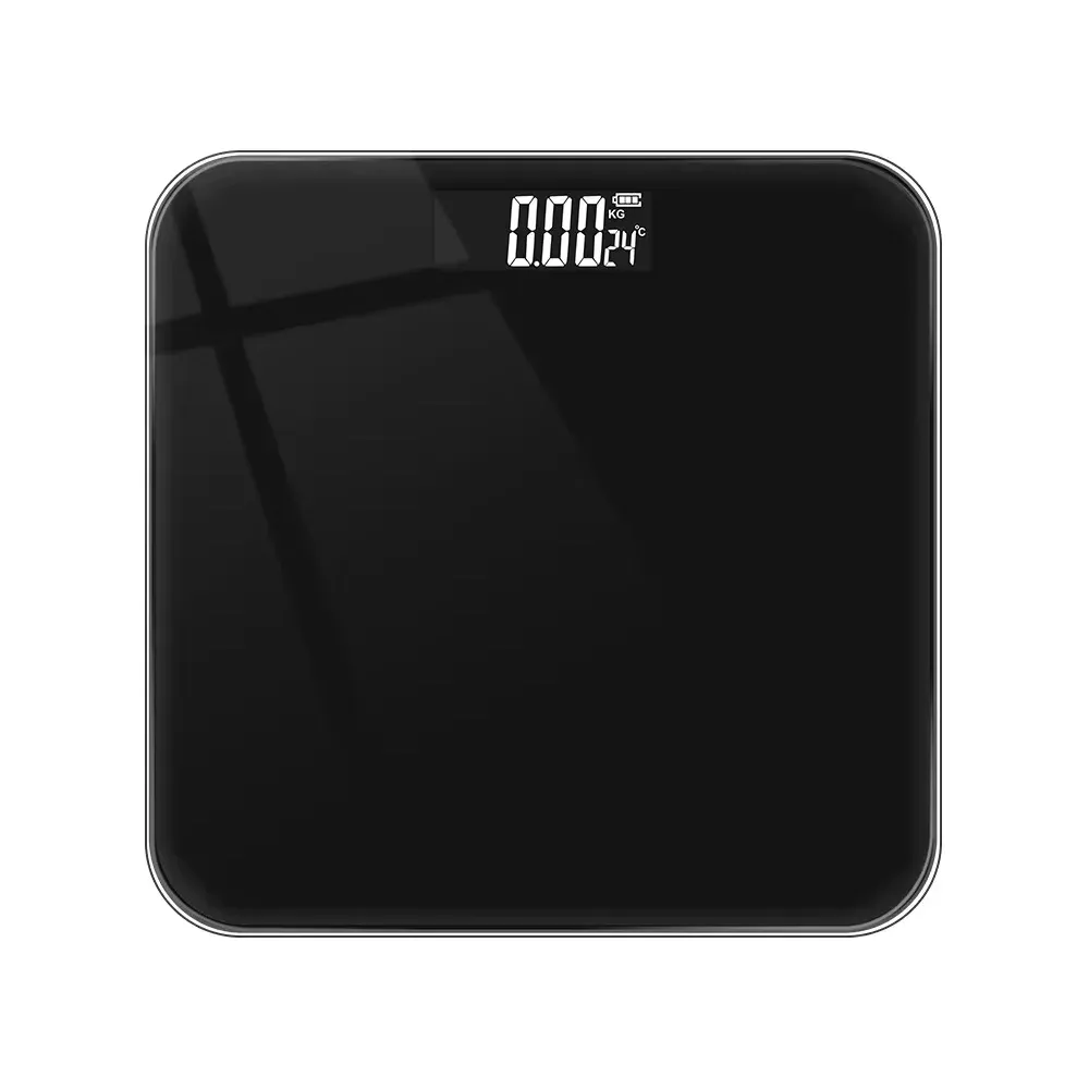Balance de salle de bain électronique en verre trempé, haute précision, écran LCD 10