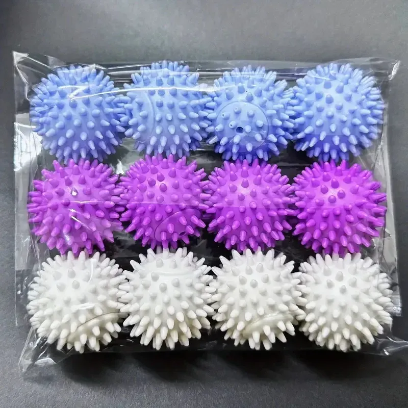 Boules à linge réutilisables en PVC durable, lot de 4, 8 ou 12 pièces, couleurs assorties - Image 1