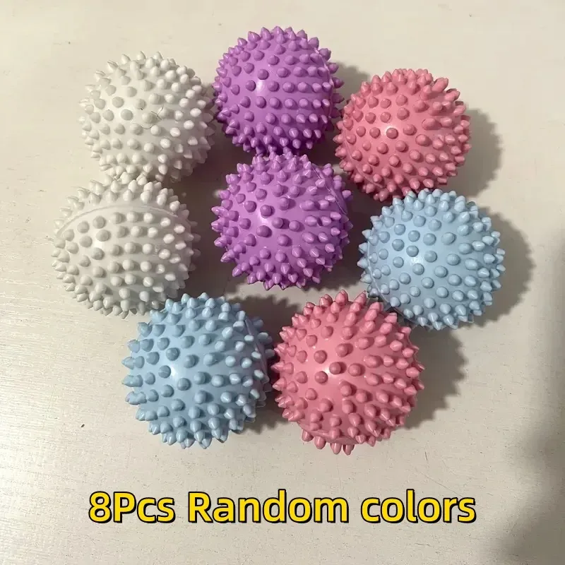 Boules à linge réutilisables en PVC durable, lot de 4, 8 ou 12 pièces, couleurs assorties 7