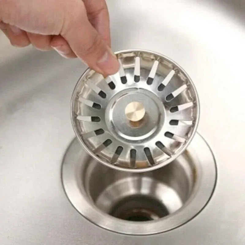 Bouchon attrape-cheveux en acier inoxydable pour baignoire et piscine, filtre d'évier de salle de bains 4