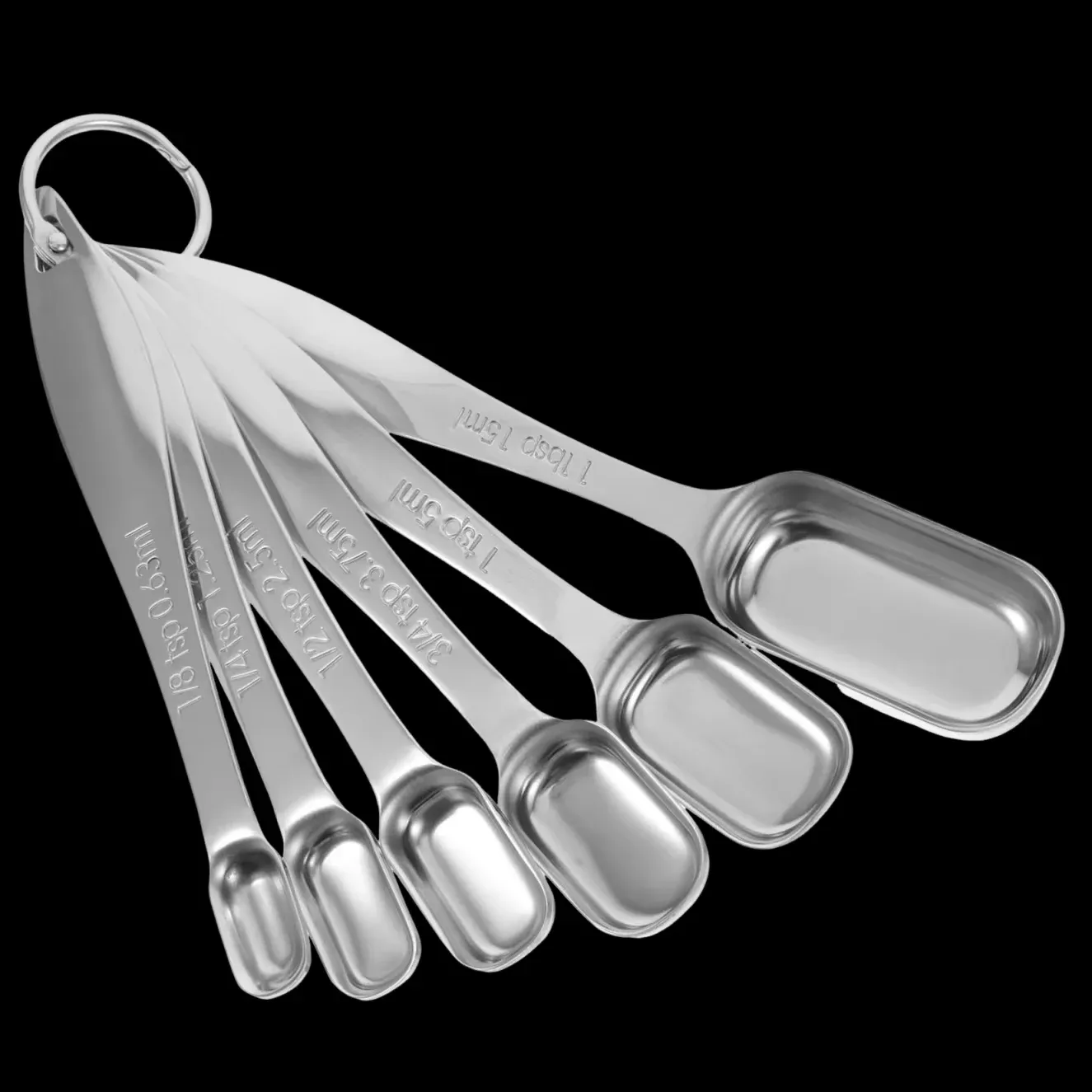 Ensemble de cuillères doseuses en acier inoxydable à graduations métriques et impériales 7