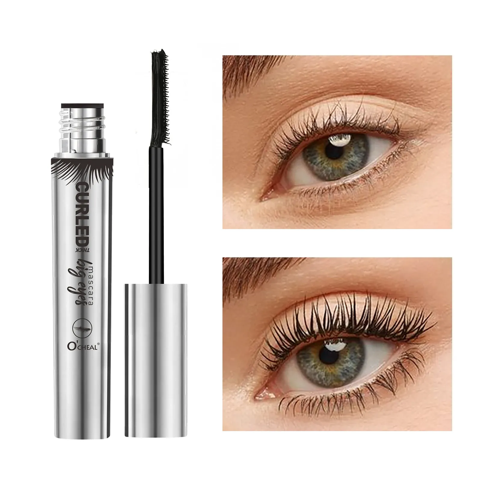 Mascara Noir 3D Volume et Courbure, Effet Cils Épais et Allongés, Brosse en Soie 10
