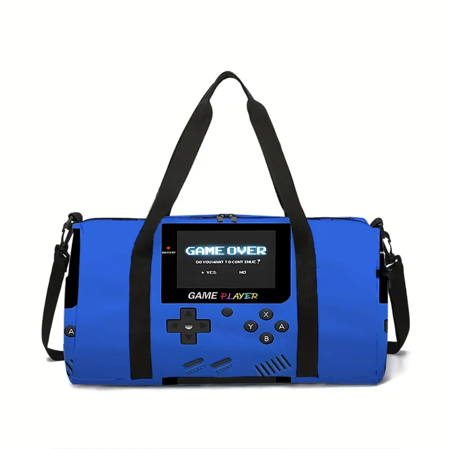 Grand sac de voyage pour console de jeux, sac fourre-tout multifonctionnel, sac à main imperméable, sac de sport pour garçons et filles, sac de fitness pour enfants 12