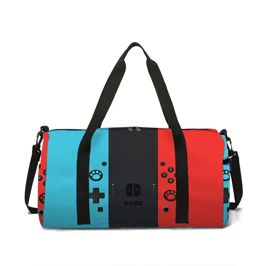 Grand sac de voyage pour console de jeux, sac fourre-tout multifonctionnel, sac à main imperméable, sac de sport pour garçons et filles, sac de fitness pour enfants 9