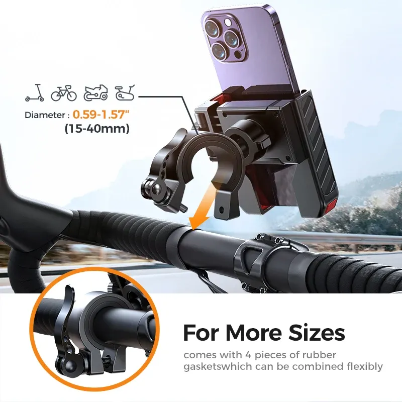 Support de téléphone universel pour vélo et moto, support antichoc, utilisation à une main, 2024-7" – 4.7" 6