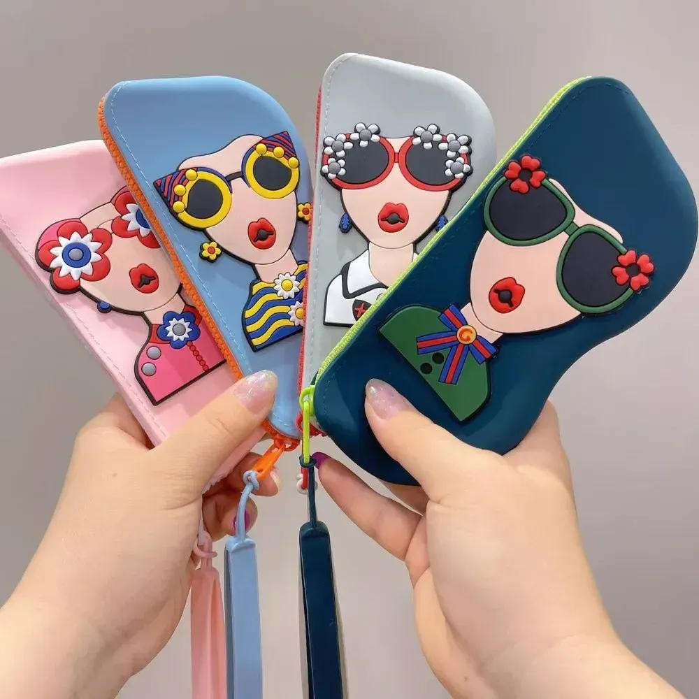 Étui à lunettes en silicone étanche et anti-poussière, pochette multifonctionnelle
