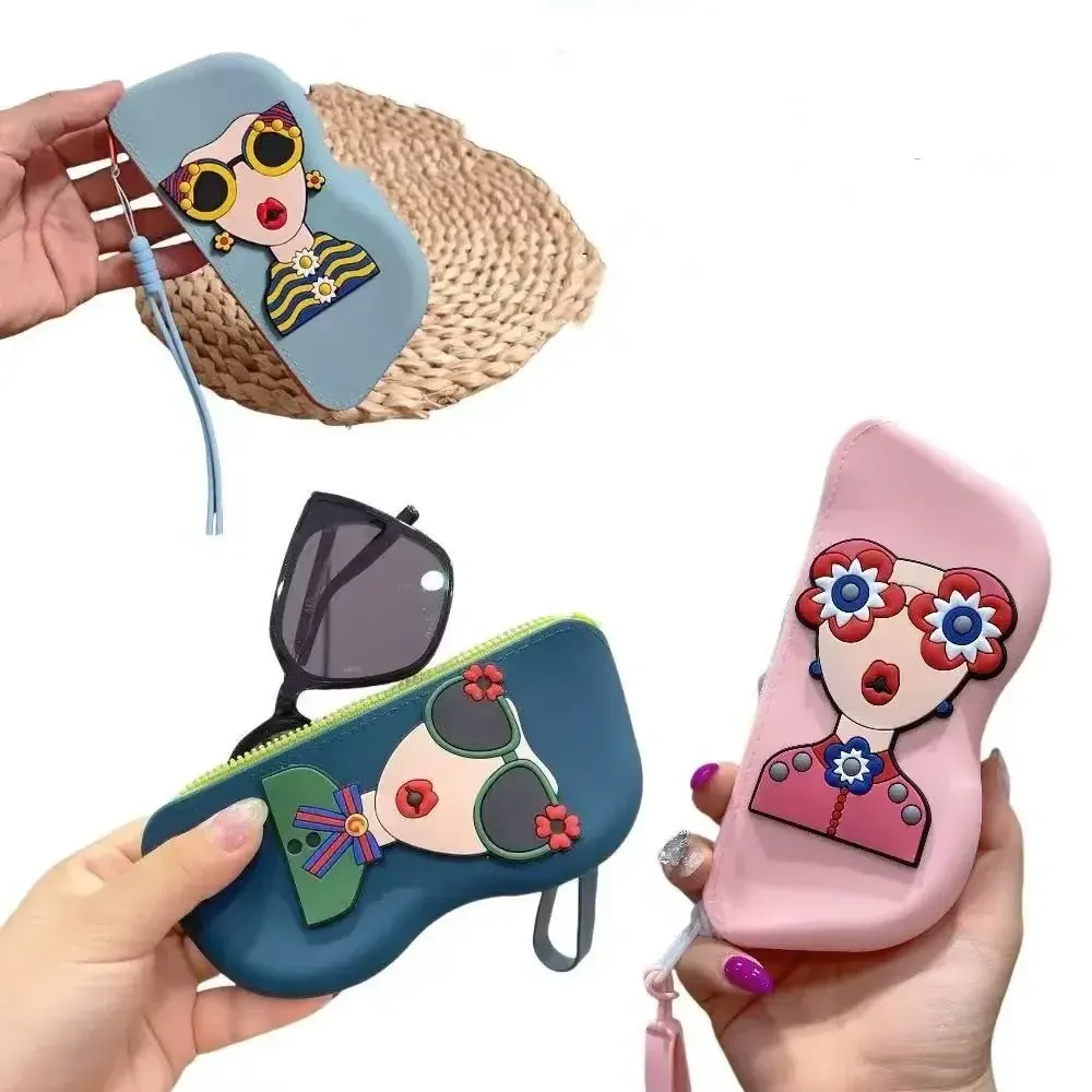 Étui à lunettes en silicone étanche et anti-poussière, pochette multifonctionnelle 2