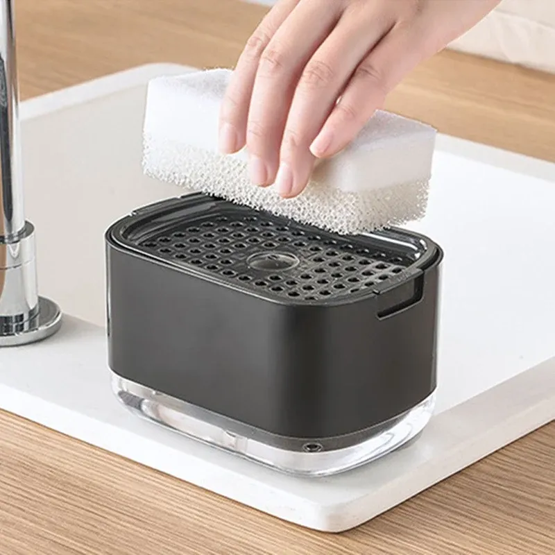 Distributeur automatique de mousse de détergent avec porte-éponge, Regina 3