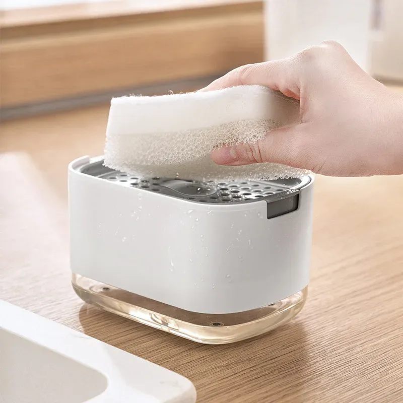 Distributeur automatique de mousse de détergent avec porte-éponge, Regina 2