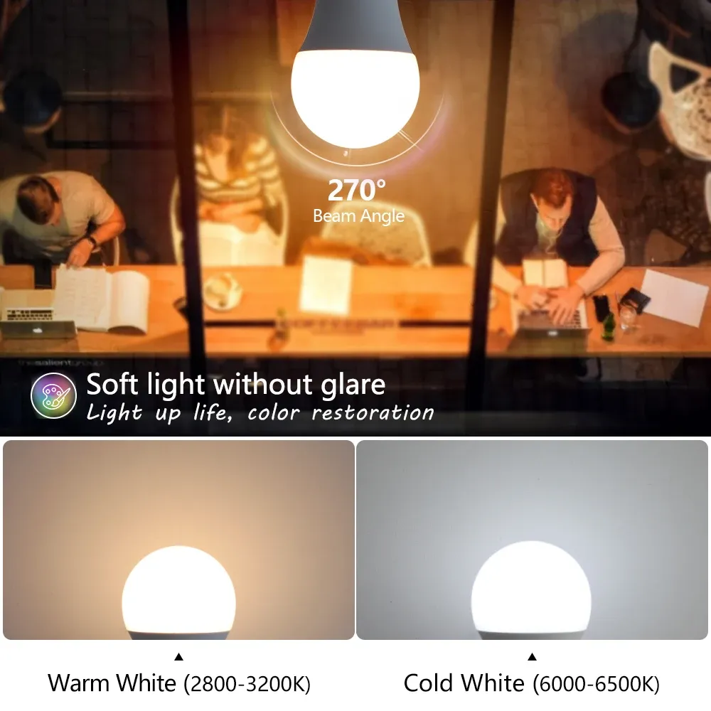 Ampoules LED E27 de 3 W à 18 W, 220-240 V, circuit intégré intelligent, haute luminosité, Illa 3