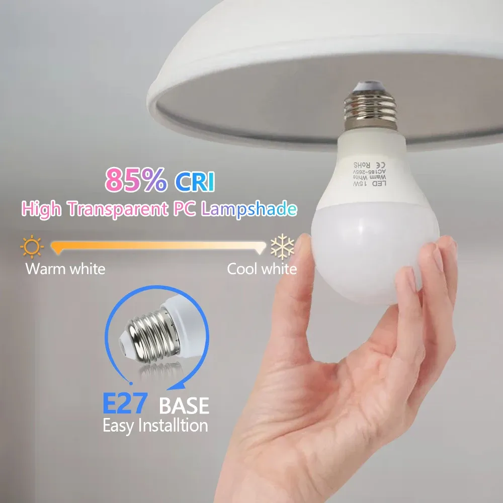 Ampoules LED E27 de 3 W à 18 W, 220-240 V, circuit intégré intelligent, haute luminosité, Illa 4
