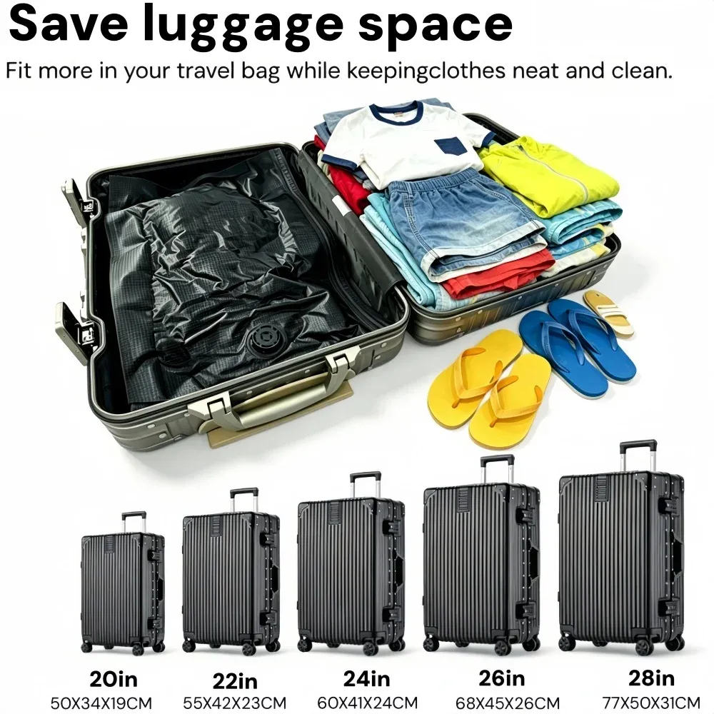 Compression de vêtements dans un sac de voyage