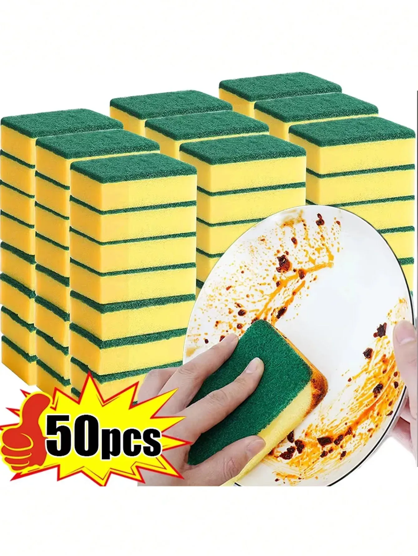 Éponge utilisée pour nettoyer une casserole