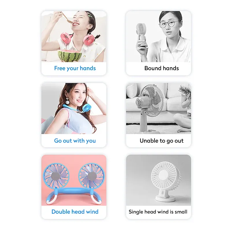 Mini ventilateur de cou aux finitions soignées