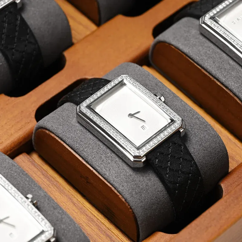 Boîte de rangement en bois pour montres à 10 compartiments, organisateur de montres et bijoux pour hommes et femmes, écrin d'exposition pour montres mécaniques et montres-bracelets 6
