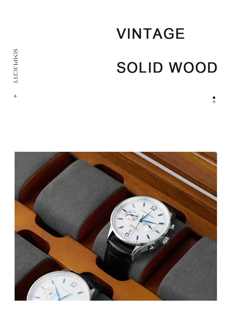 Détail de la finition du coffret à montres