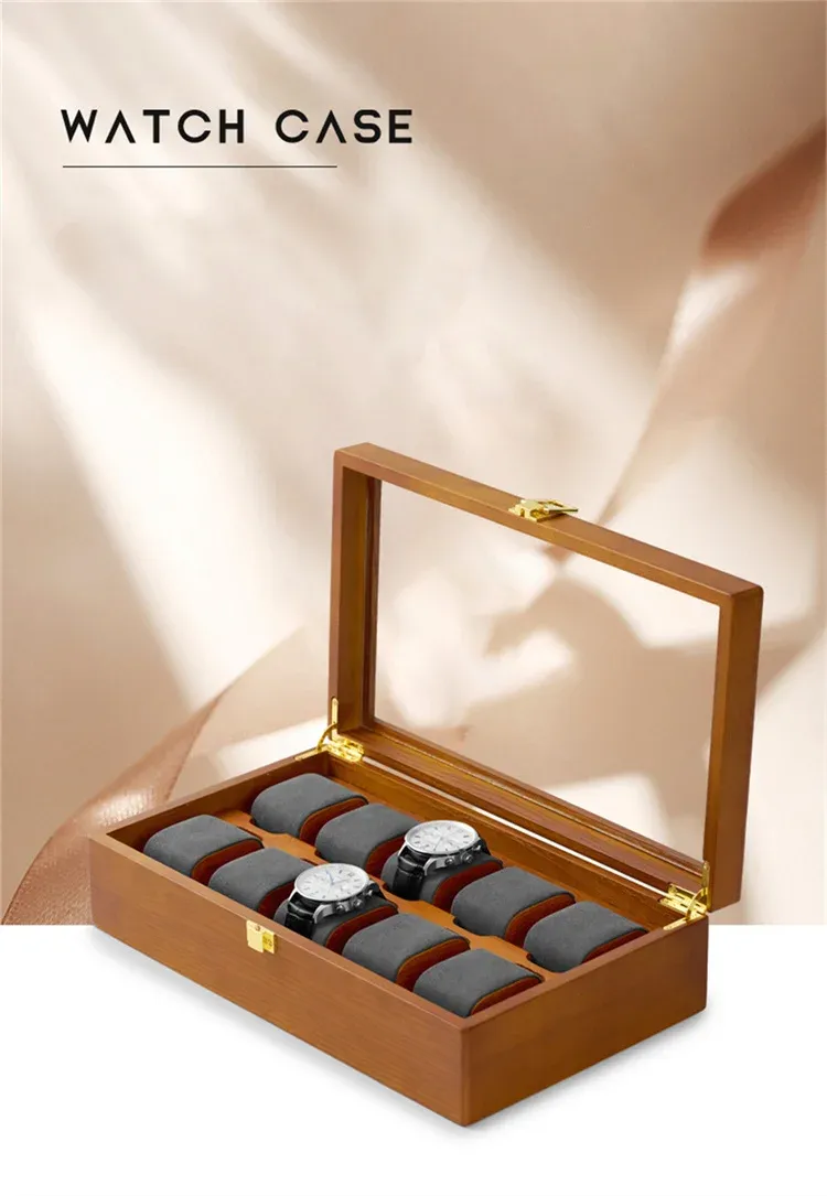 Coffret à montres en bois avec compartiments