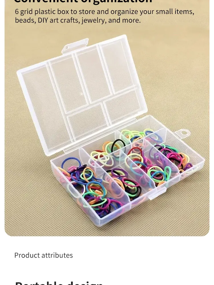Boîte de rangement à bijoux transparente, détail des compartiments