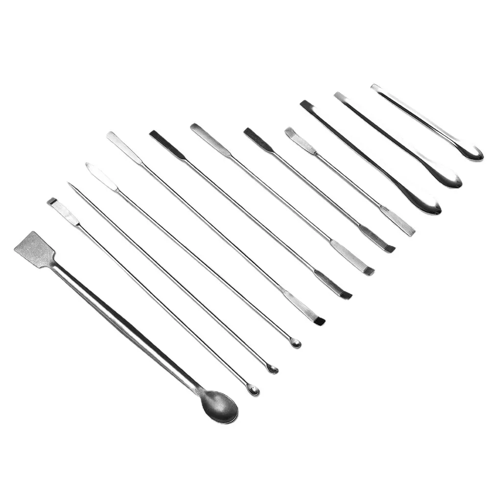 Spatules de laboratoire, vue rapprochée