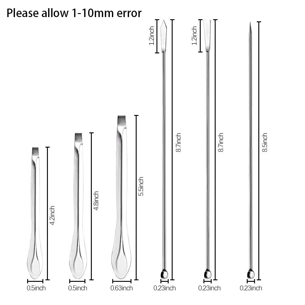 Spatules de laboratoire, finitions soignées