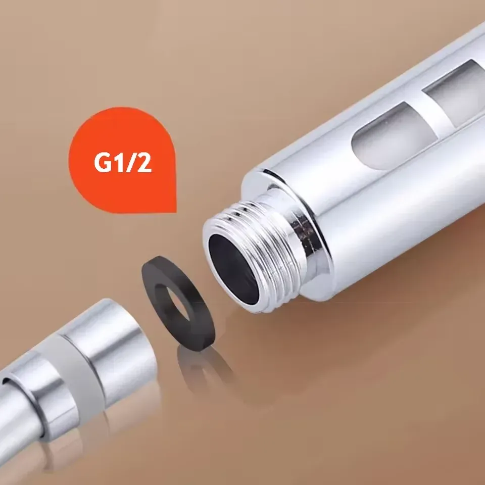 Pommeau de douche filtrant haute pression à 5 modes, économe en eau, avec douchette et bouton d'arrêt 6