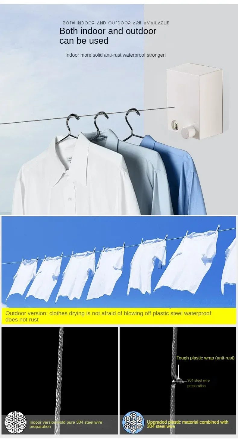 Détail de la corde rétractable