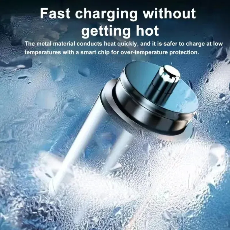 Mini chargeur de voiture à charge rapide USB-C pour iPhone, compatible Xiaomi, Samsung et Huawei, QC 3.0 4