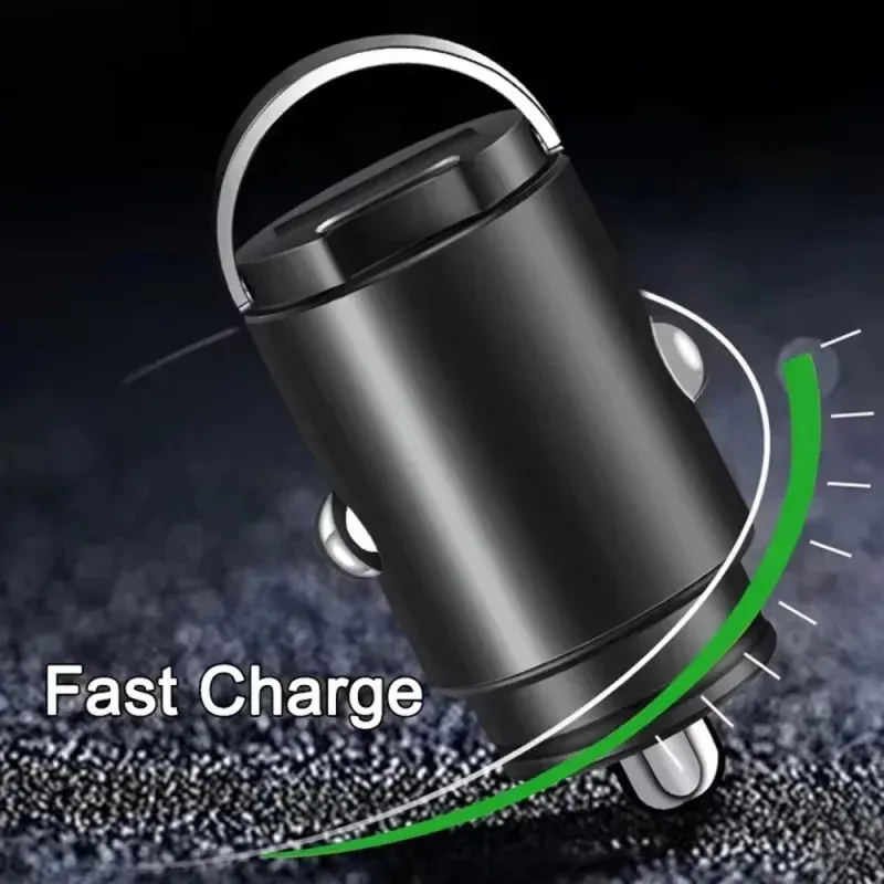 Mini chargeur de voiture à charge rapide pour smartphone