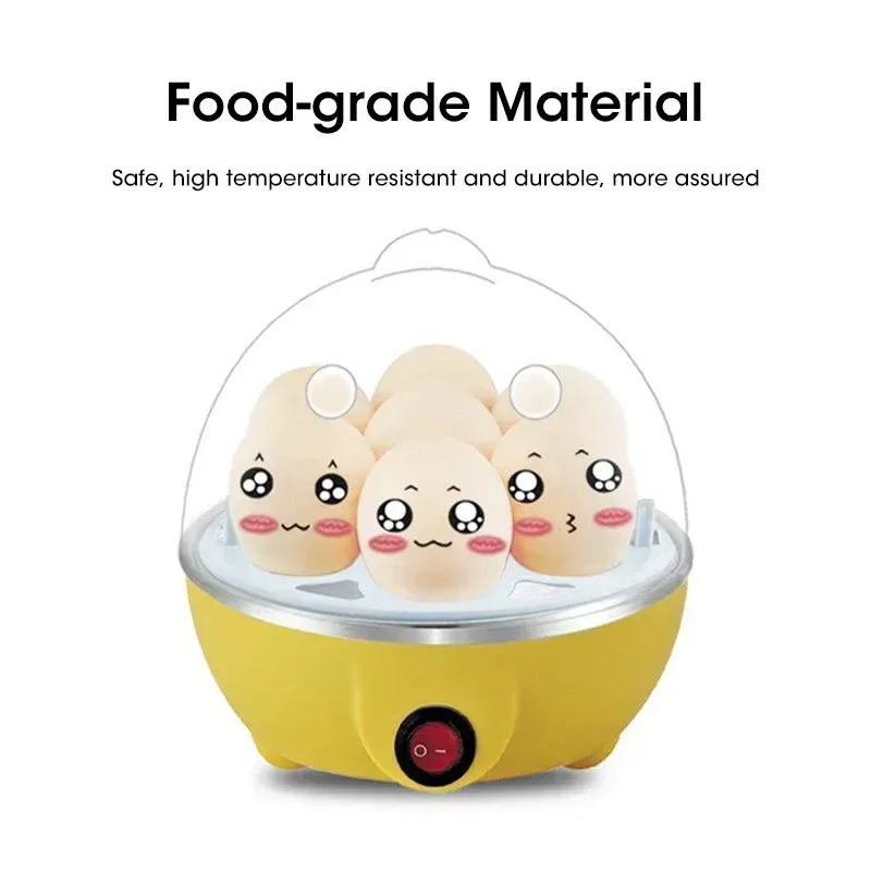 Cuiseur à œufs électrique, cuiseur à œufs simple, mini cuiseur vapeur, petit appareil de cuisine rapide pour le petit-déjeuner, machine de cuisine 4