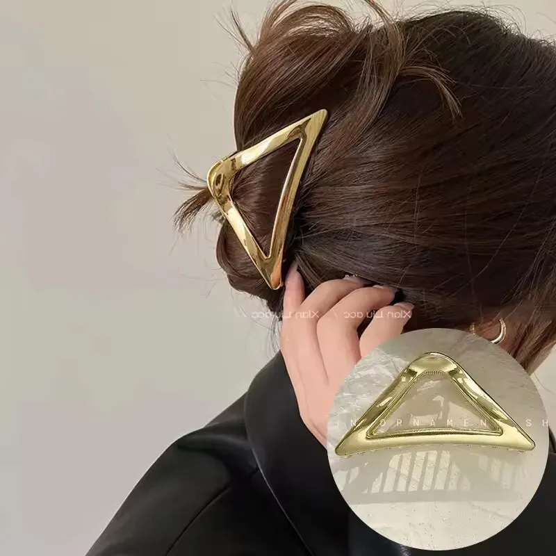 Pince à cheveux punk en métal argenté à motif irrégulier 20