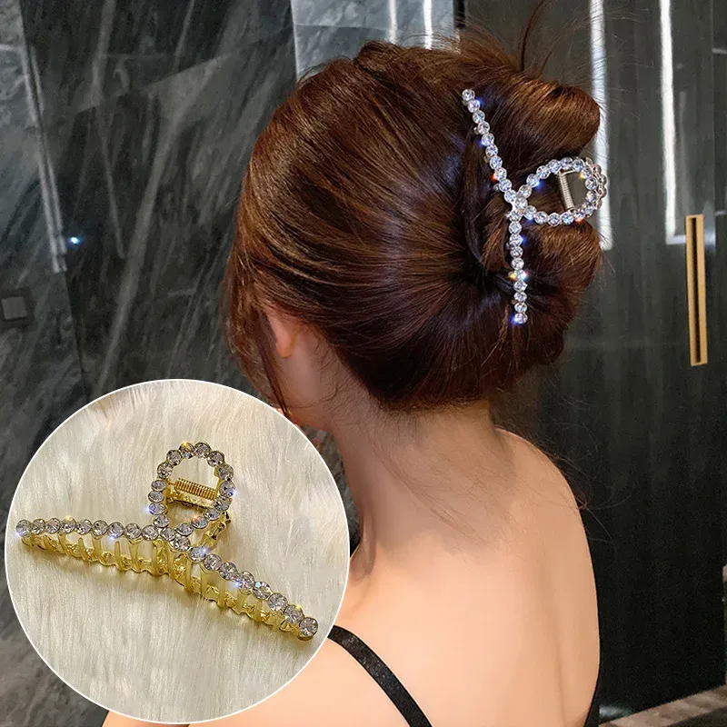 Pince à cheveux punk en métal argenté à motif irrégulier 12