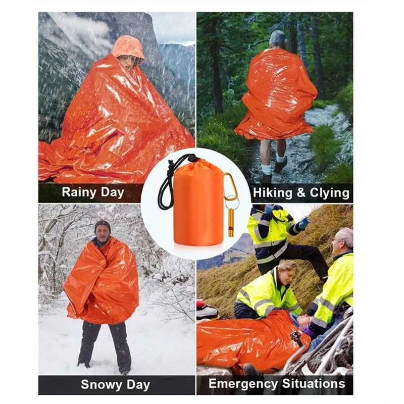 Détail du sac de couchage d'urgence