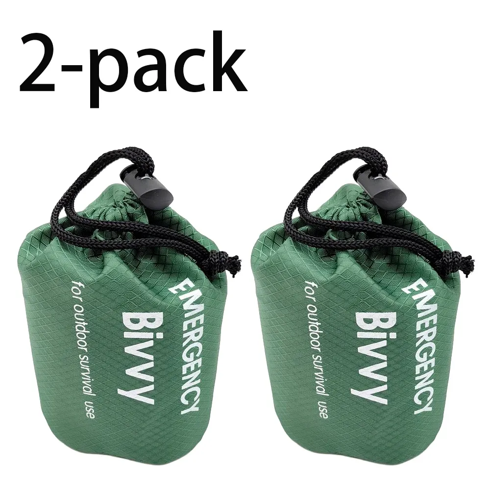 Sac de couchage d'urgence en Mylar thermique, couverture de survie : bivouac léger, imperméable et portable pour le camping et la randonnée 14