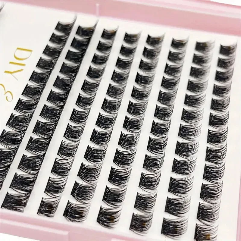 Kit d'extension de cils individuels – Courbure D, longueurs variées, sans odeur, application facile 3