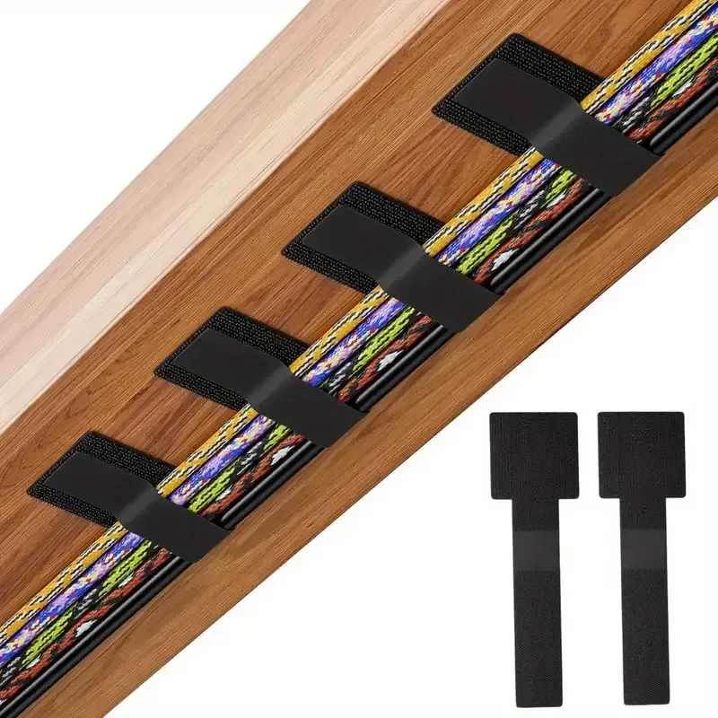 Attaches de câble auto-adhésives réutilisables à crochet et boucle, sangles d'organisation de cordons réglables pour la gestion des câbles au bureau et à la maison 7
