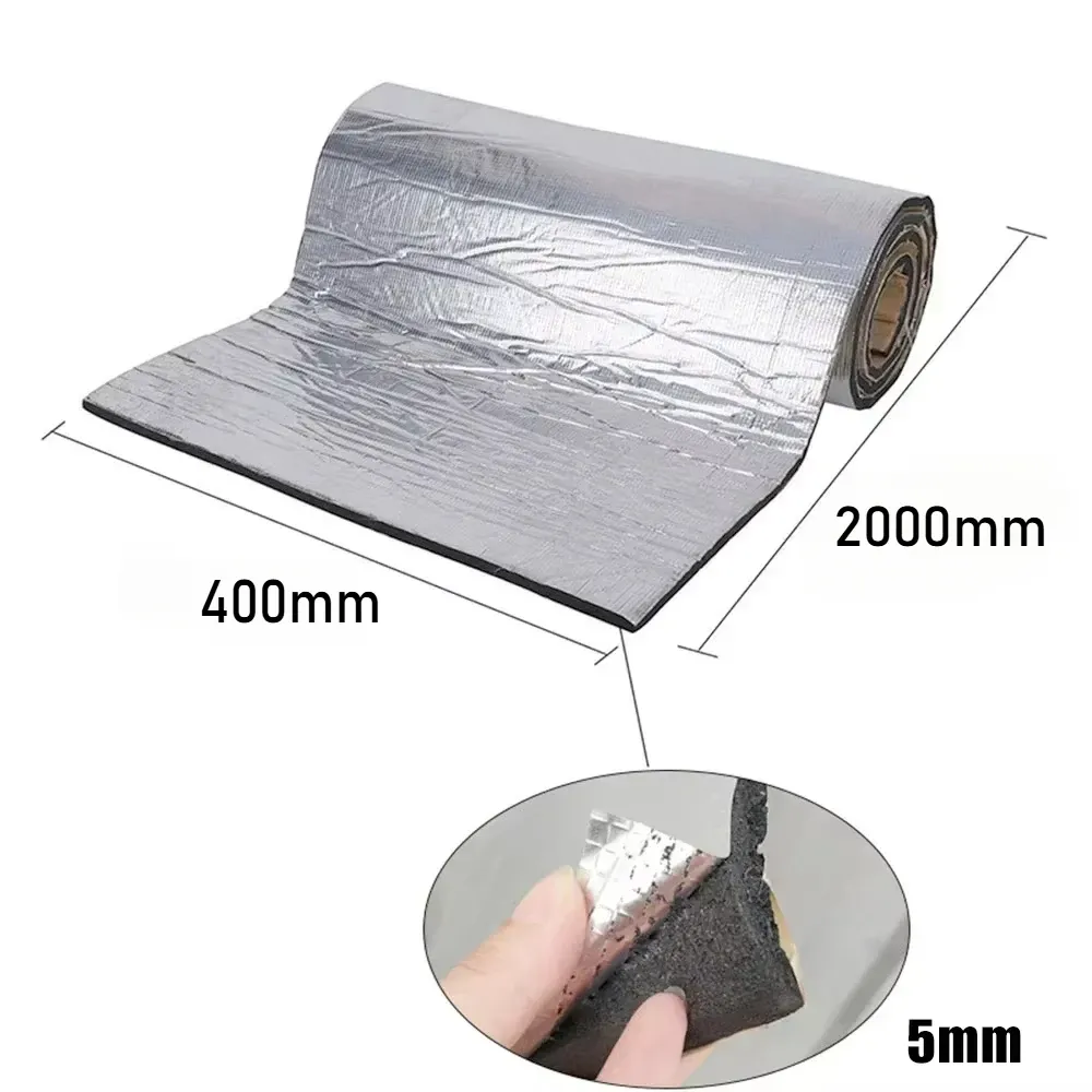 Tapis insonorisant pour voiture 40 x 100/200 cm, isolation thermique et phonique pour capot et porte moteur 8