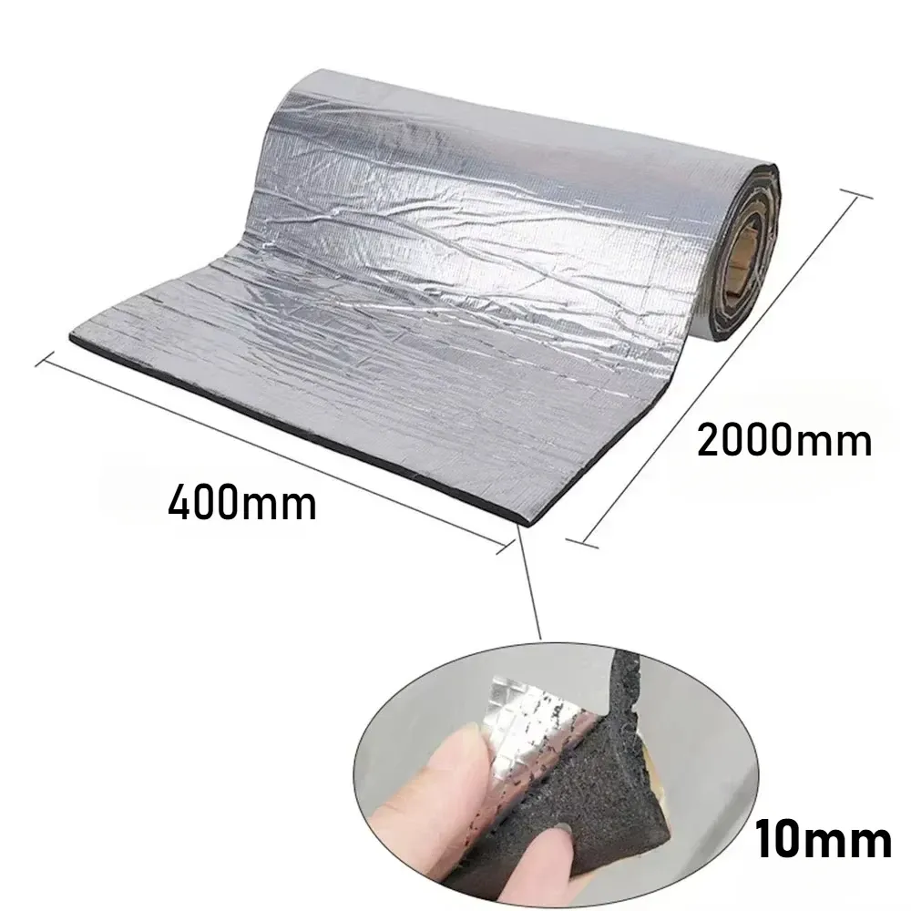 Tapis insonorisant pour voiture 40 x 100/200 cm, isolation thermique et phonique pour capot et porte moteur 7