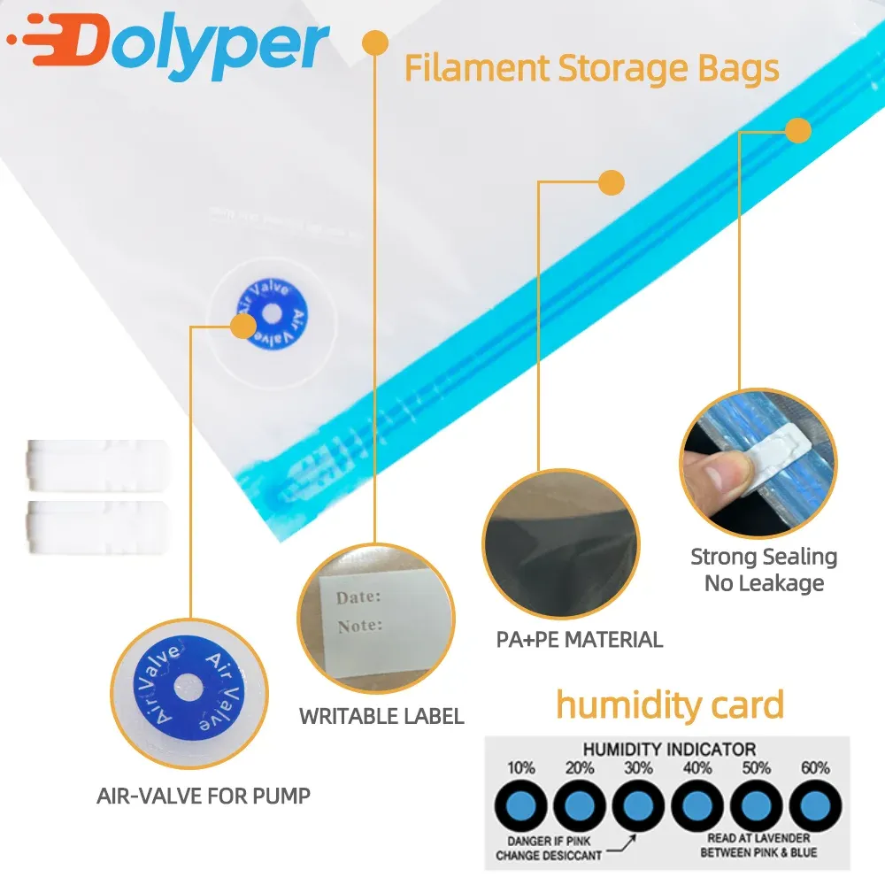 Sac de stockage sous vide pour filament 3D, compatible PLA, protection contre l'humidité 4