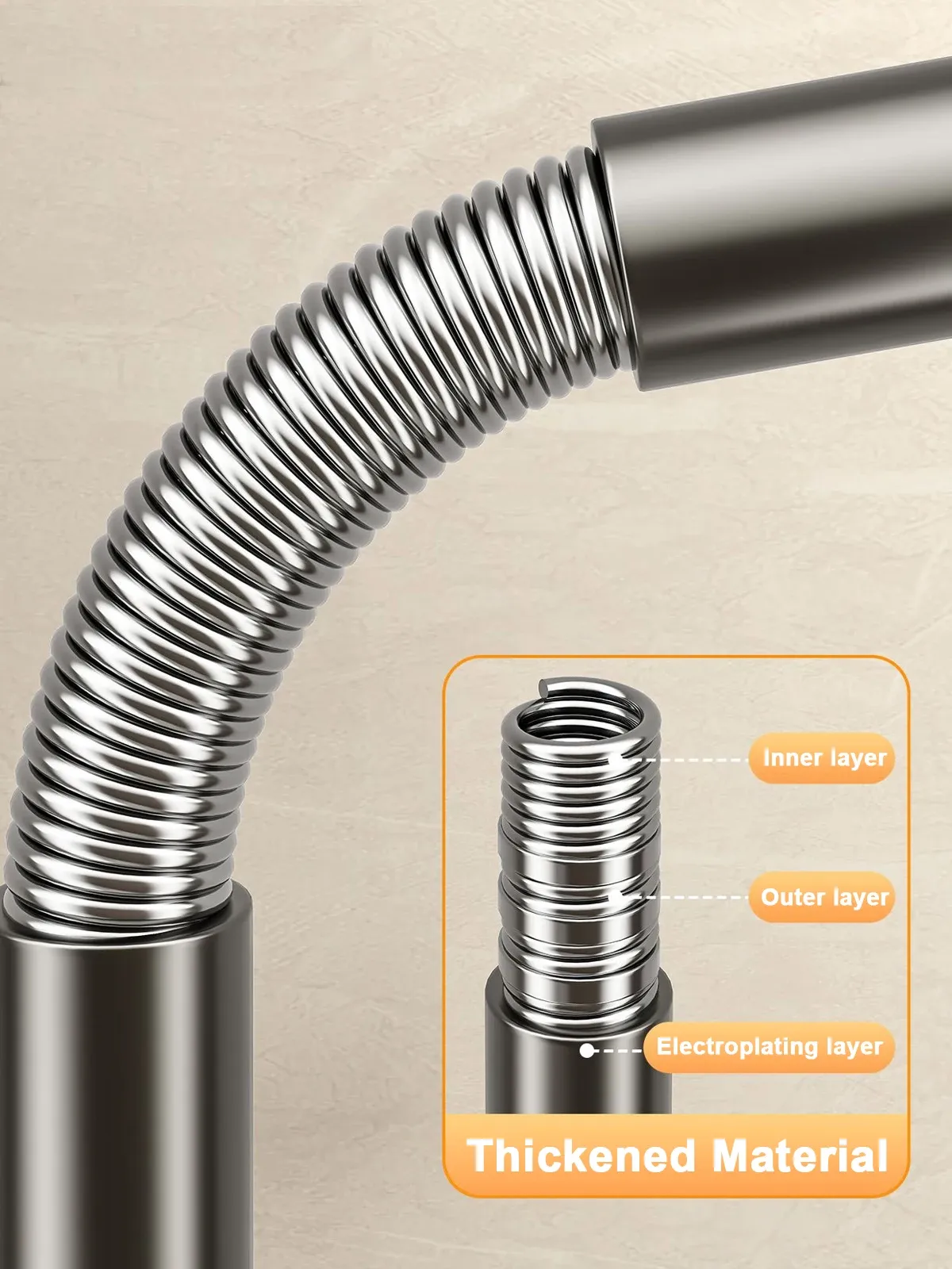 Douchette à main fixée sur son support orientable