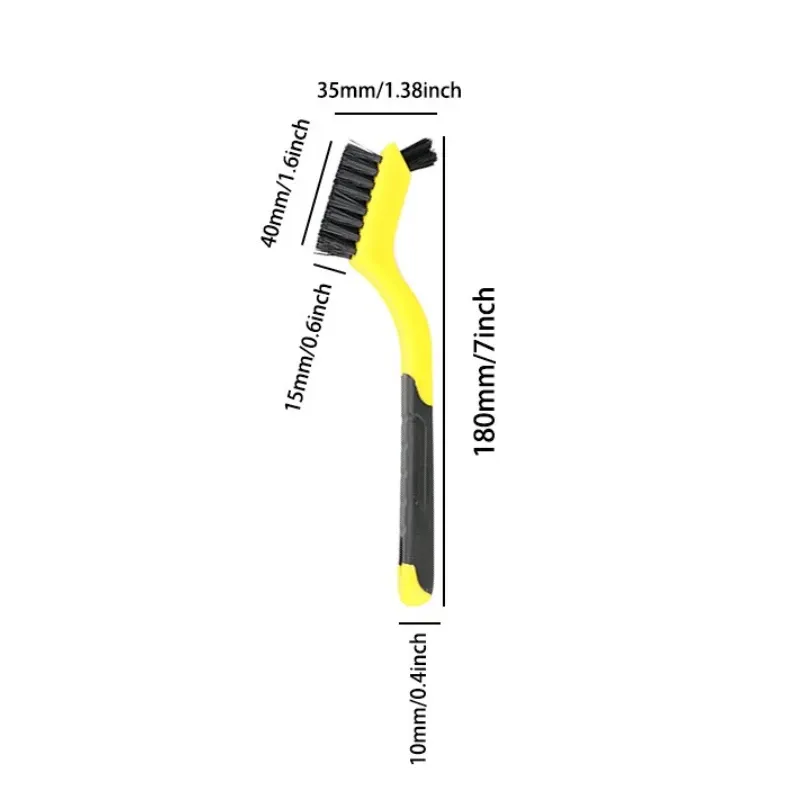 Jeu de brosses métalliques à poils en nylon, laiton et acier inoxydable avec poignée incurvée pour le décapage de la rouille, de la saleté et de la peinture 12