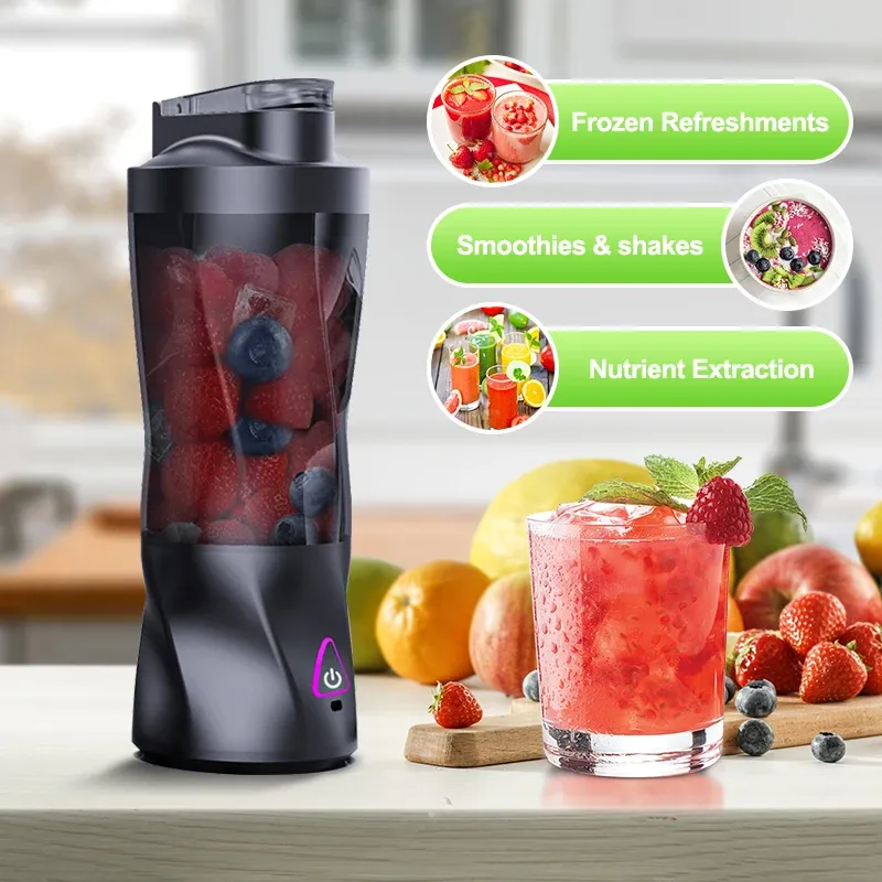 Presse-agrumes électrique portable 700 ml, mélangeur multifonction rechargeable USB pour smoothies et shakes 2