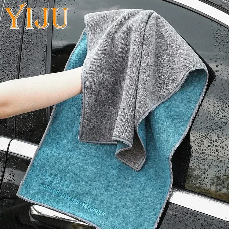 Serviette de lavage pour voiture en microfibre 75 x 35 cm, serviette de nettoyage non pelucheuse, chiffon de séchage ultra doux pour détailing automobile - Image 1