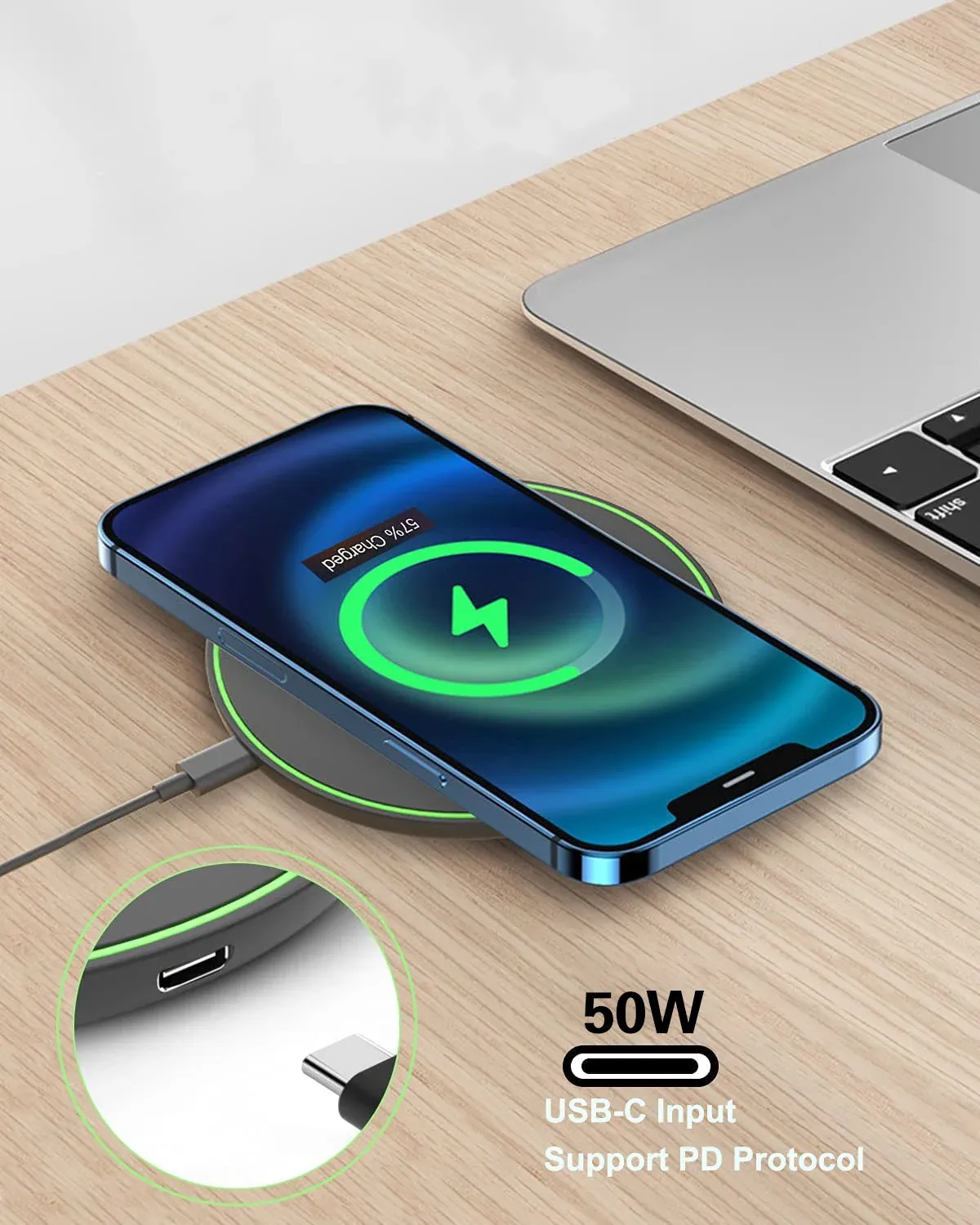 Chargeur sans fil, usage au bureau
