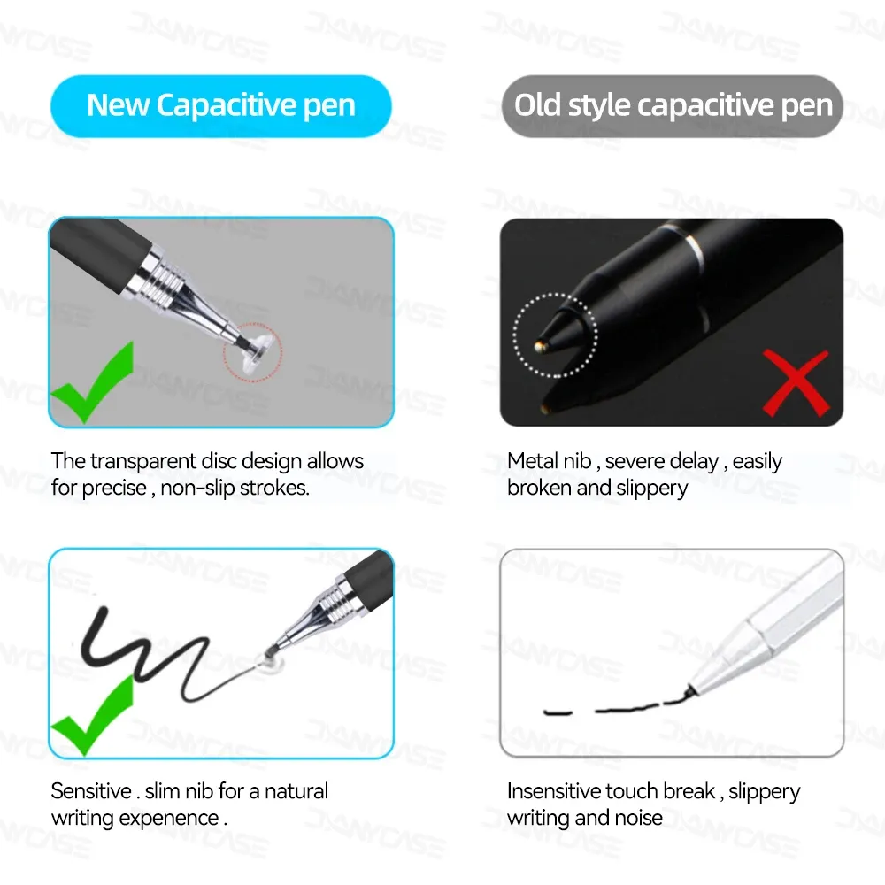 Stylet universel 2 en 1 pour tablette et smartphone, compatible Android et iOS, stylet de dessin pour iPad 4
