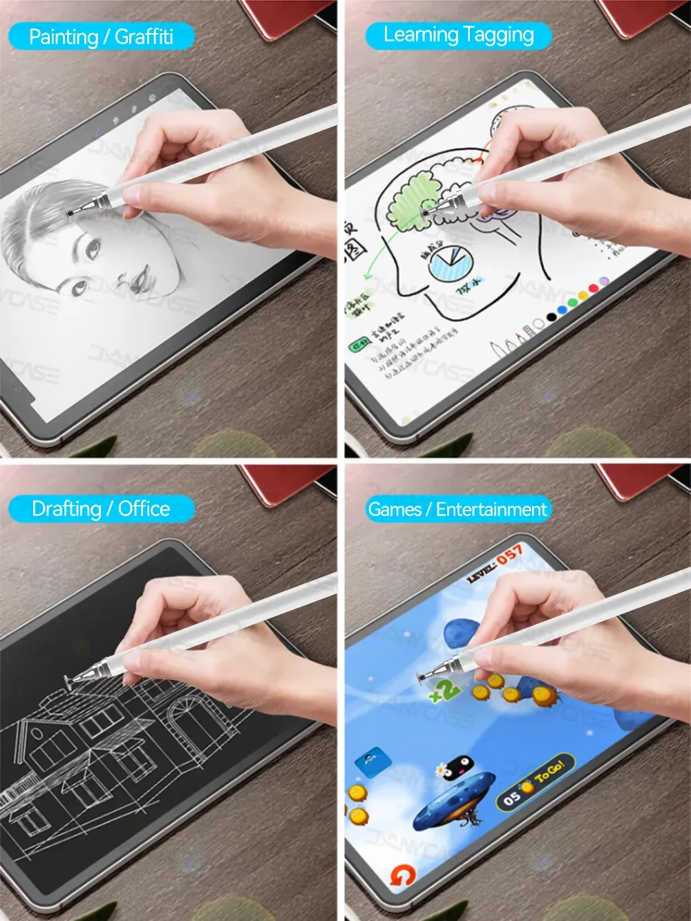 Stylet capacitif en situation d'utilisation