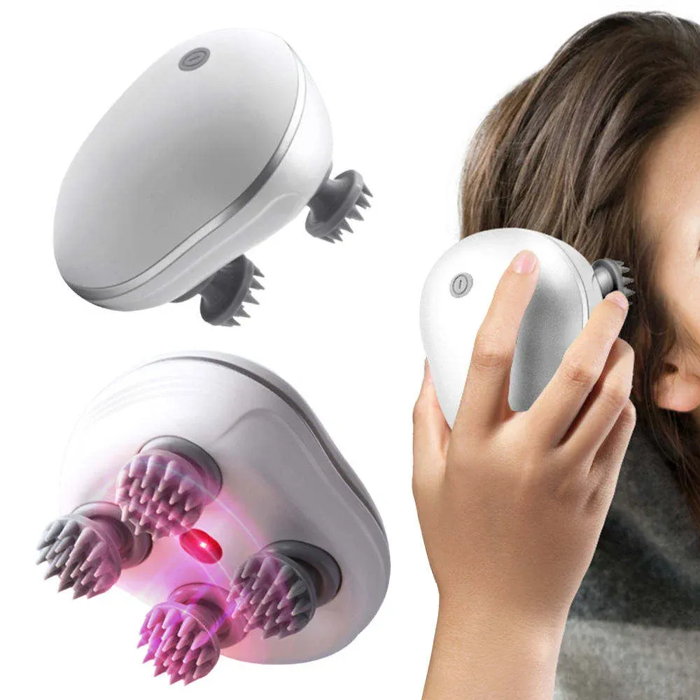 Masseur électrique pour le cuir chevelu à 4 têtes rotatives et 6 modes de massage 1