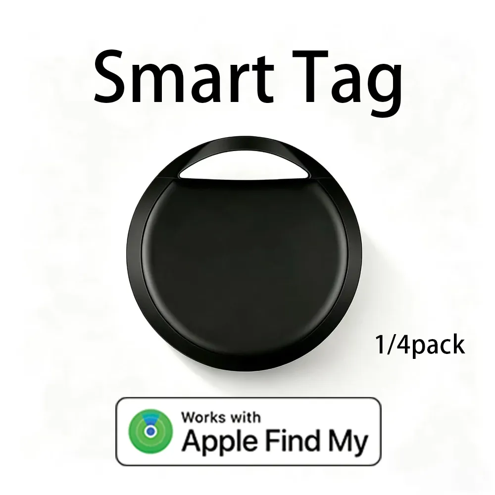 Lot de 4 traceurs Bluetooth compatibles Apple Find My – Balises intelligentes avec alerte de perte et signal sonore pour retrouver clés, portefeuille et bagages