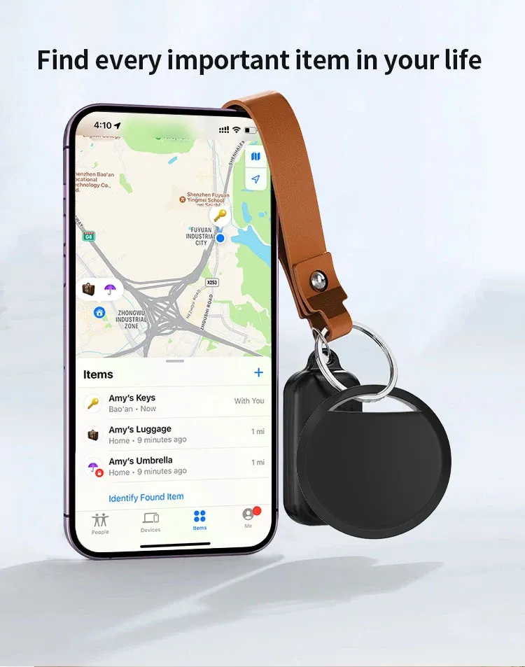 Smart Tag fixé sur un porte-clés