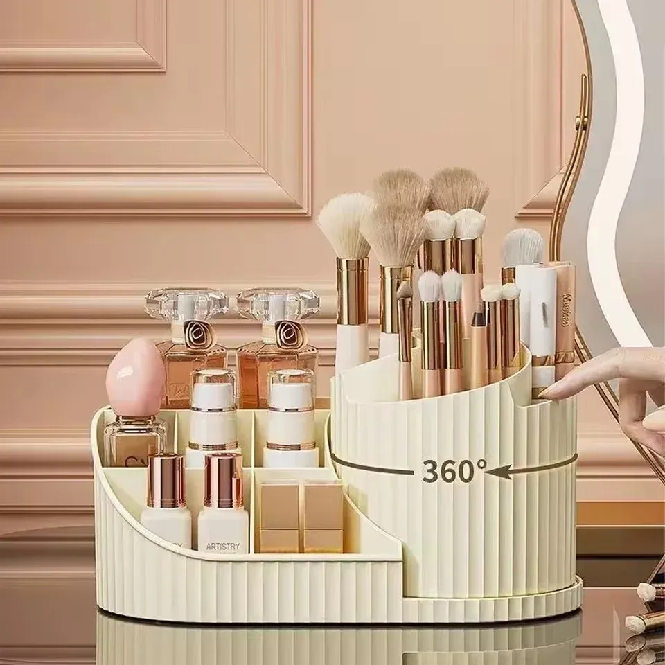 Organisateur de maquillage rotatif à 360° vue d'ensemble