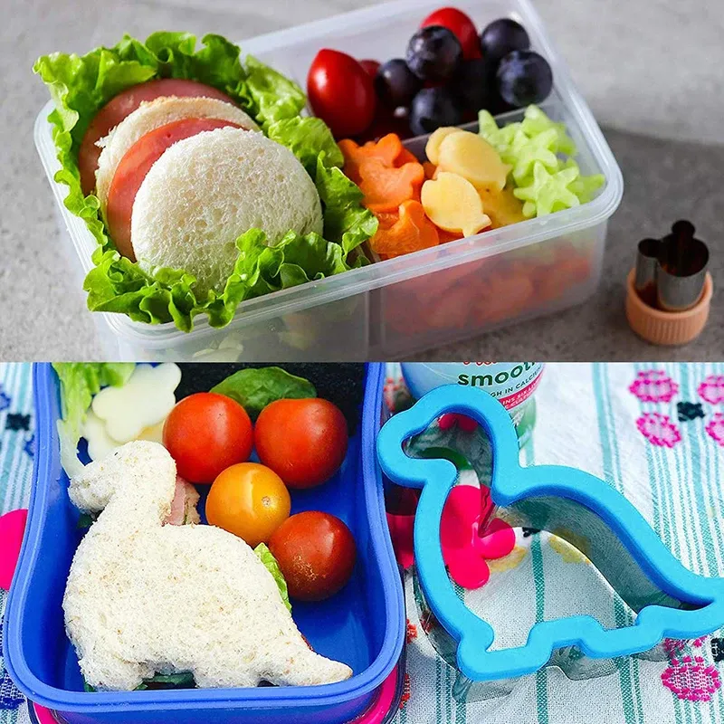 Emporte-pièces pour sandwich pour enfants en forme de cœur et d'étoile, moule à sandwich, boîte bento, strass alimentaires, ustensiles de cuisine 4